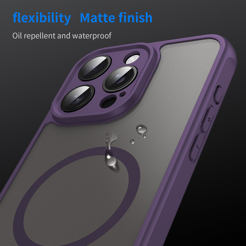 Husa iPhone 15 Pro Techsuit HaloFrost II MagSafe, mov