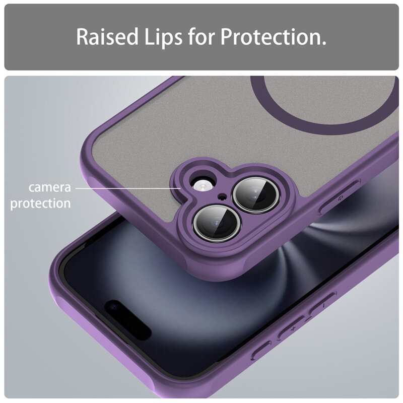 Husa iPhone 16 Techsuit HaloFrost II MagSafe, mov
