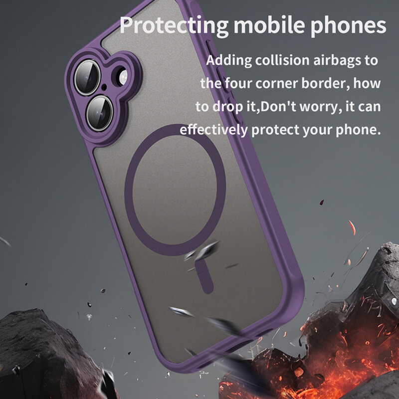 Husa iPhone 16 Techsuit HaloFrost II MagSafe, mov