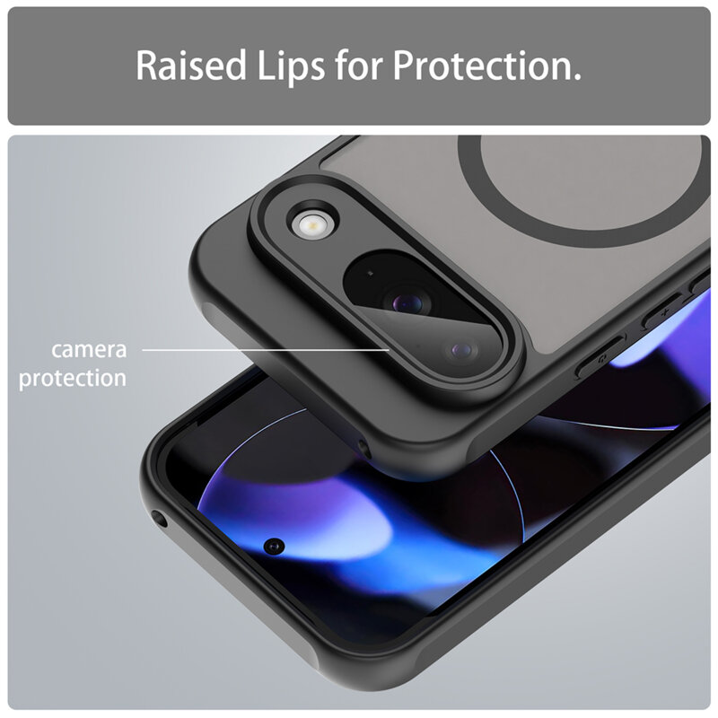 Husa Google Pixel 9 Techsuit HaloFrost II MagSafe, negru
