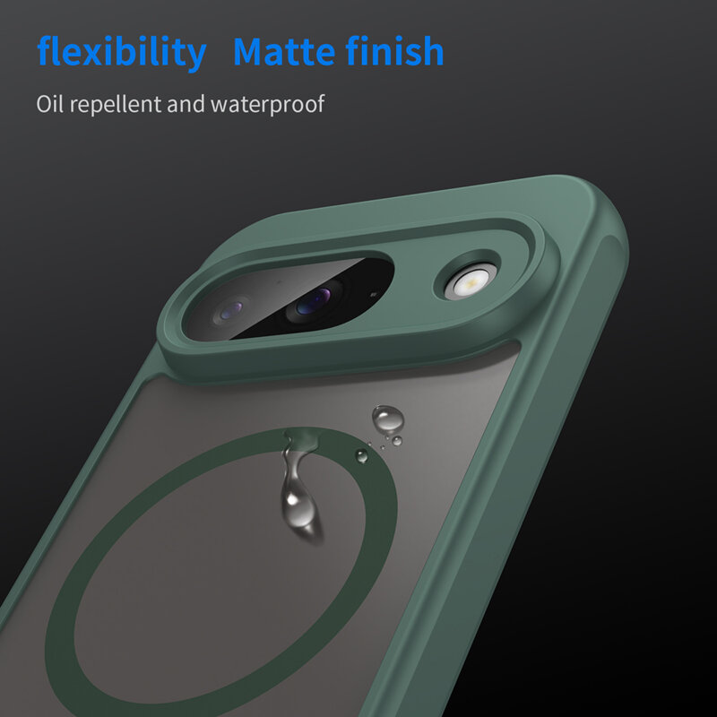 Husa Google Pixel 9 Techsuit HaloFrost II MagSafe, verde