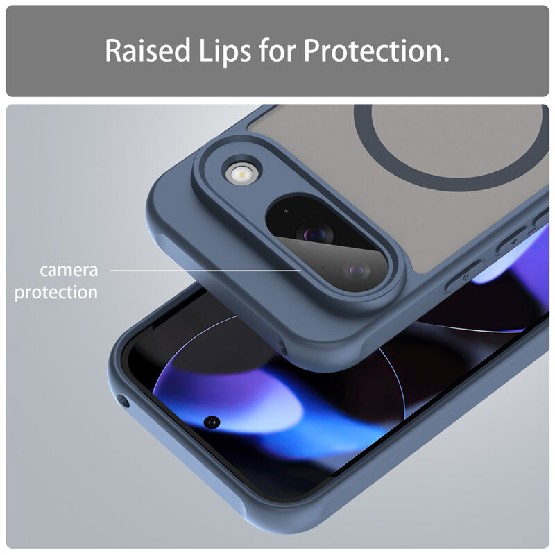 Husa Google Pixel 9 Techsuit HaloFrost II MagSafe, bleumarin