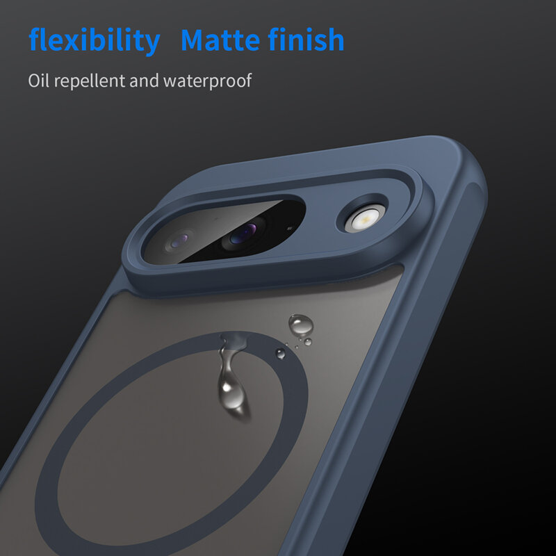 Husa Google Pixel 9 Techsuit HaloFrost II MagSafe, bleumarin