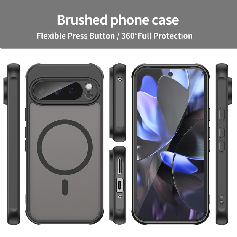 Husa Google Pixel 9 Pro Techsuit HaloFrost II MagSafe, negru