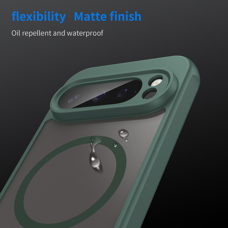 Husa Google Pixel 9 Pro Techsuit HaloFrost II MagSafe, verde