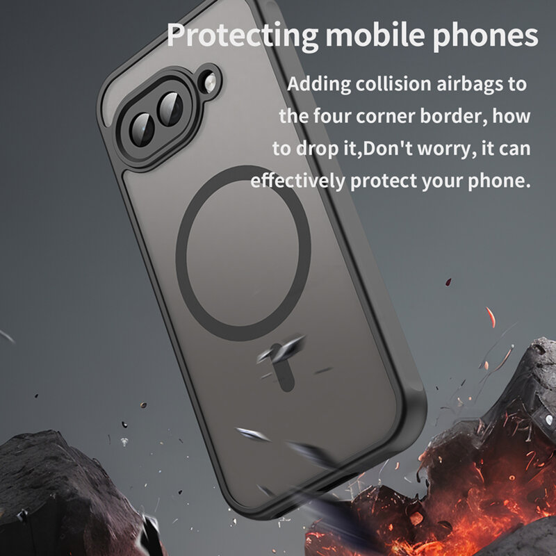 Husa Google Pixel 9a Techsuit HaloFrost II MagSafe, negru