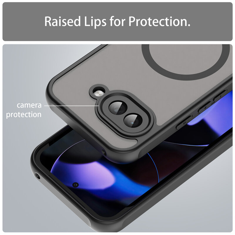 Husa Google Pixel 9a Techsuit HaloFrost II MagSafe, negru