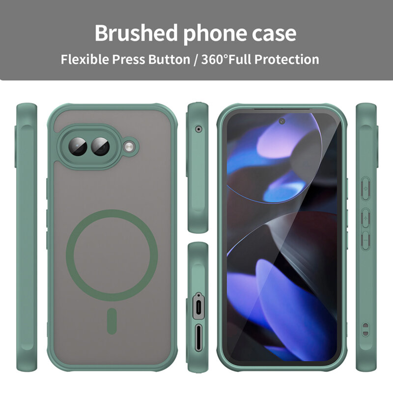 Husa Google Pixel 9a Techsuit HaloFrost II MagSafe, verde
