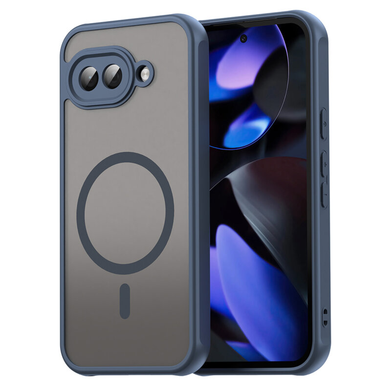 Husa Google Pixel 9a Techsuit HaloFrost II MagSafe, bleumarin
