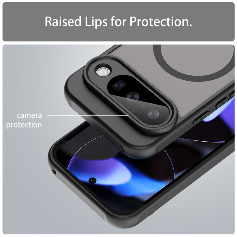 Husa Google Pixel 10 Techsuit HaloFrost II MagSafe, negru