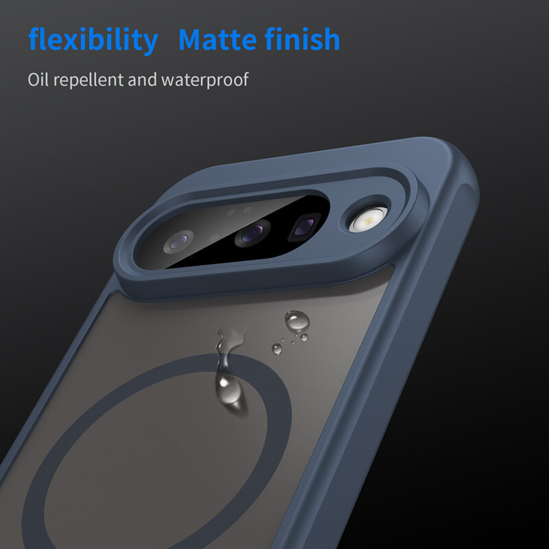 Husa Google Pixel 10 Techsuit HaloFrost II MagSafe, bleumarin