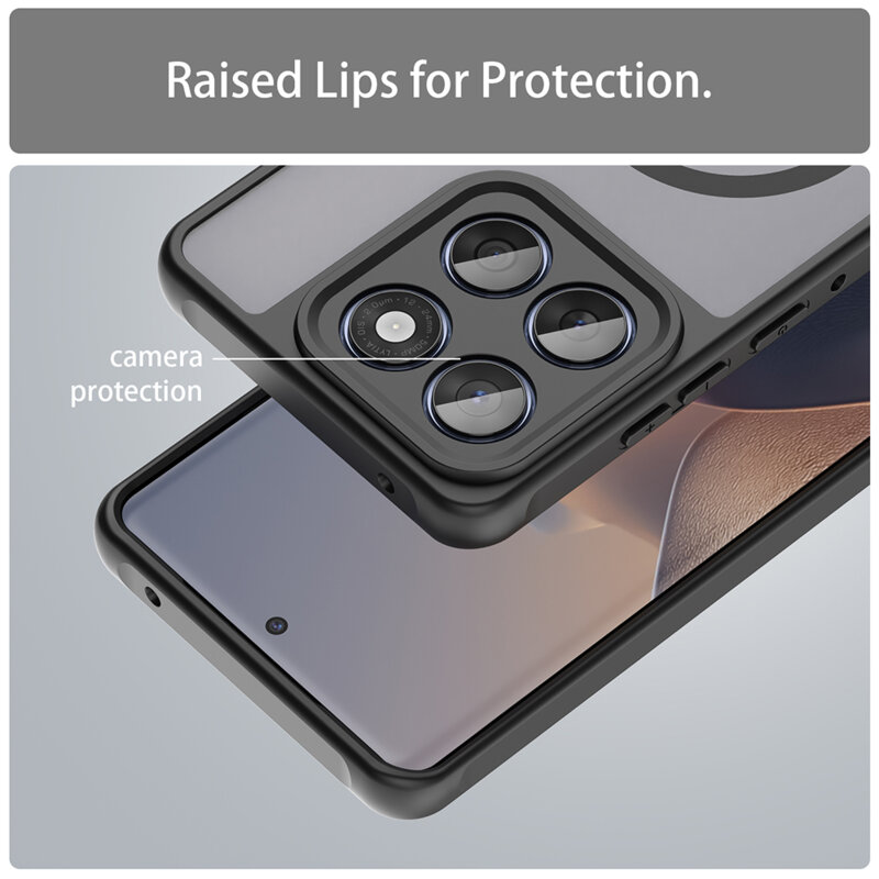 Husa Motorola Edge 60 Fusion Techsuit HaloFrost II MagSafe, negru