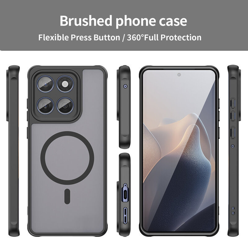 Husa Motorola Edge 60 Fusion Techsuit HaloFrost II MagSafe, negru