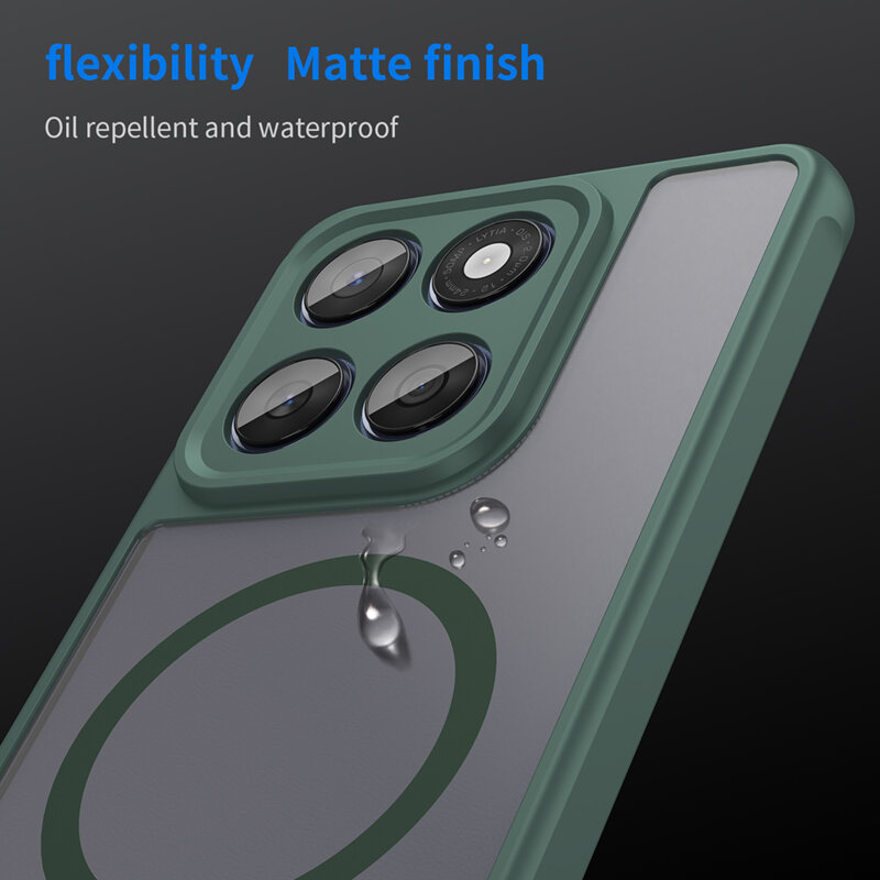 Husa Motorola Edge 60 Fusion Techsuit HaloFrost II MagSafe, verde