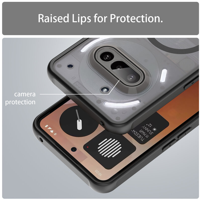 Husa Nothing Phone (3a) Techsuit HaloFrost II MagSafe, negru