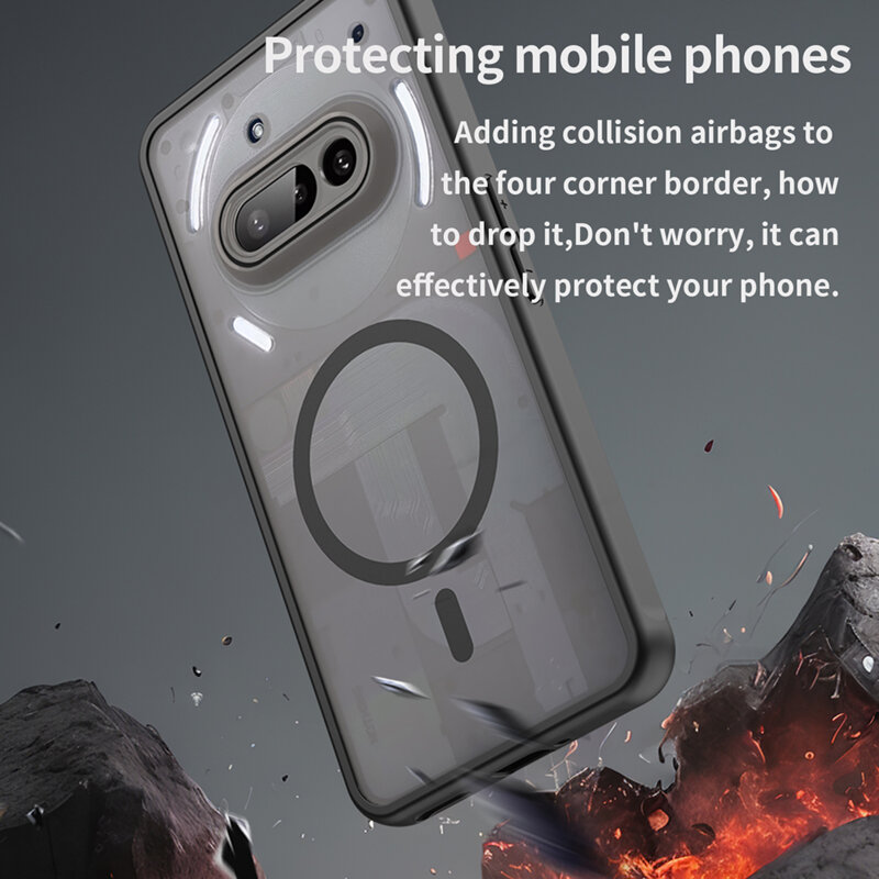 Husa Nothing Phone (3a) Techsuit HaloFrost II MagSafe, negru