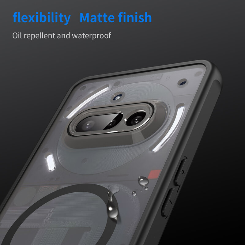 Husa Nothing Phone (3a) Techsuit HaloFrost II MagSafe, negru