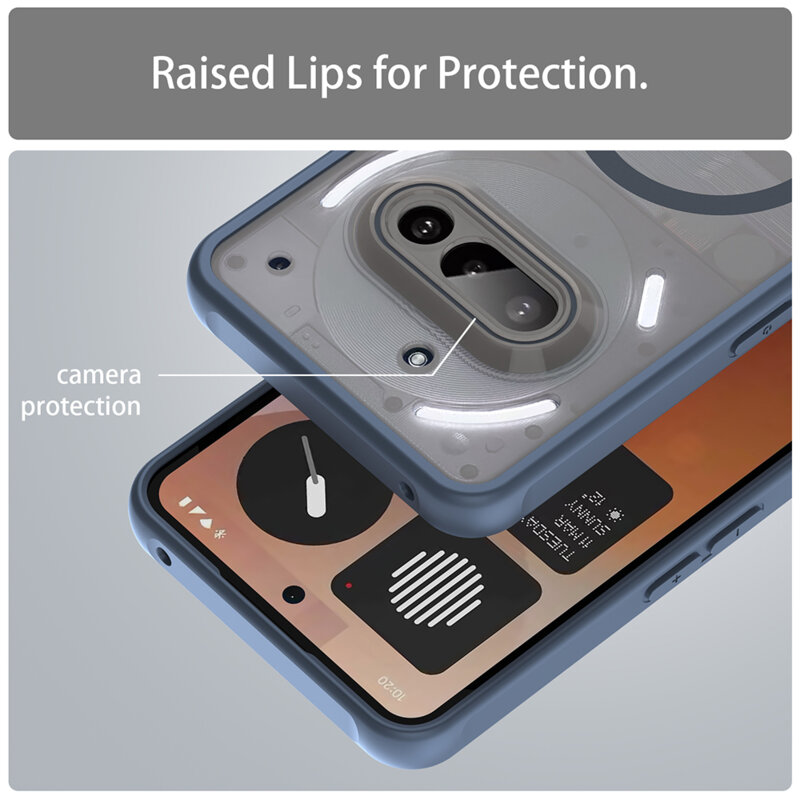 Husa Nothing Phone (3a) Techsuit HaloFrost II MagSafe, bleumarin