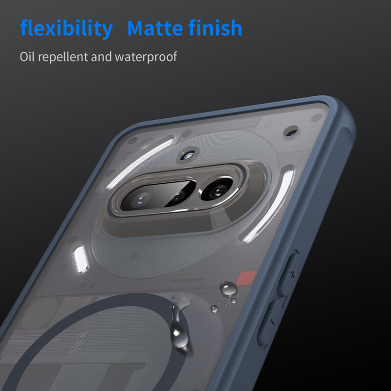 Husa Nothing Phone (3a) Techsuit HaloFrost II MagSafe, bleumarin