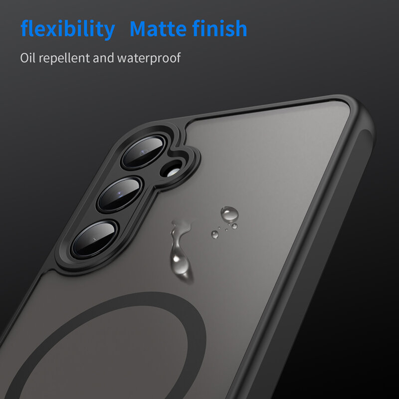 Husa Samsung Galaxy A55 5G Techsuit HaloFrost II MagSafe, negru