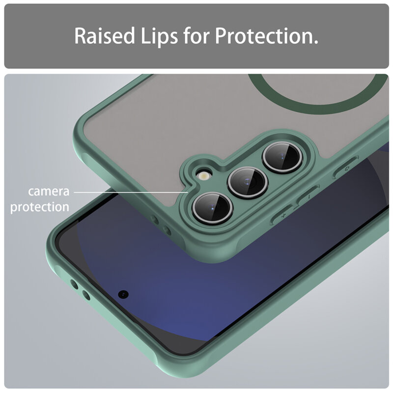 Husa Samsung Galaxy S24 FE Techsuit HaloFrost II MagSafe, verde