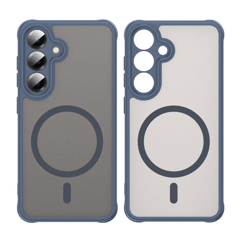 Husa Samsung Galaxy S25 Techsuit HaloFrost II MagSafe, bleumarin