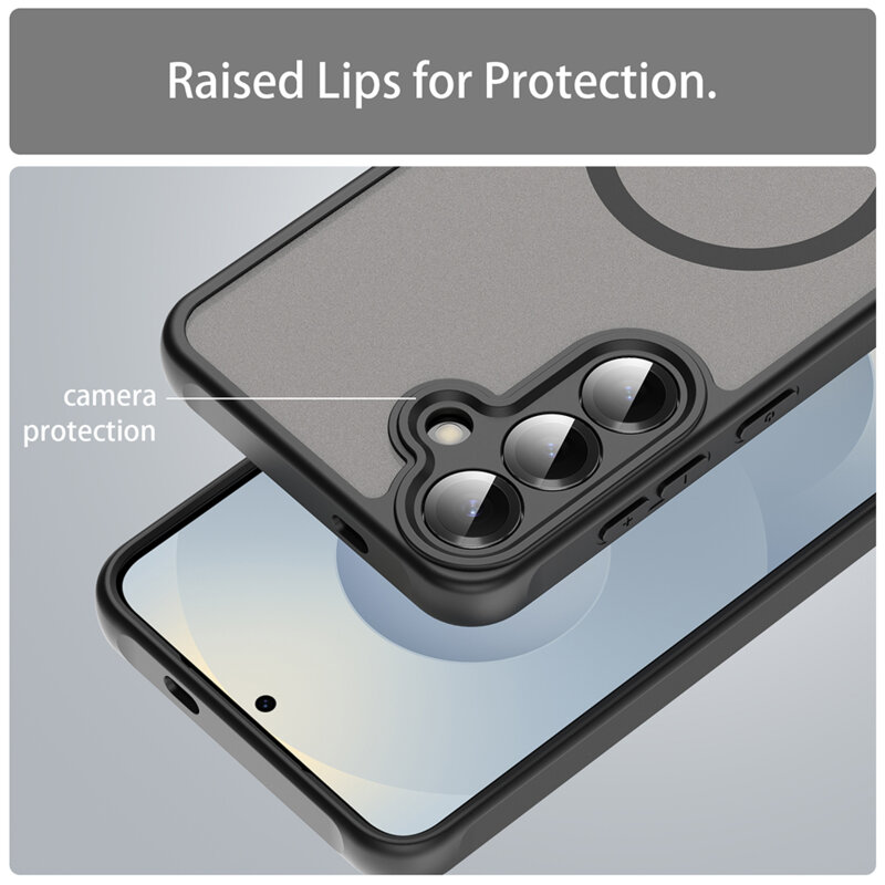 Husa Samsung Galaxy S25 Plus Techsuit HaloFrost II MagSafe, negru