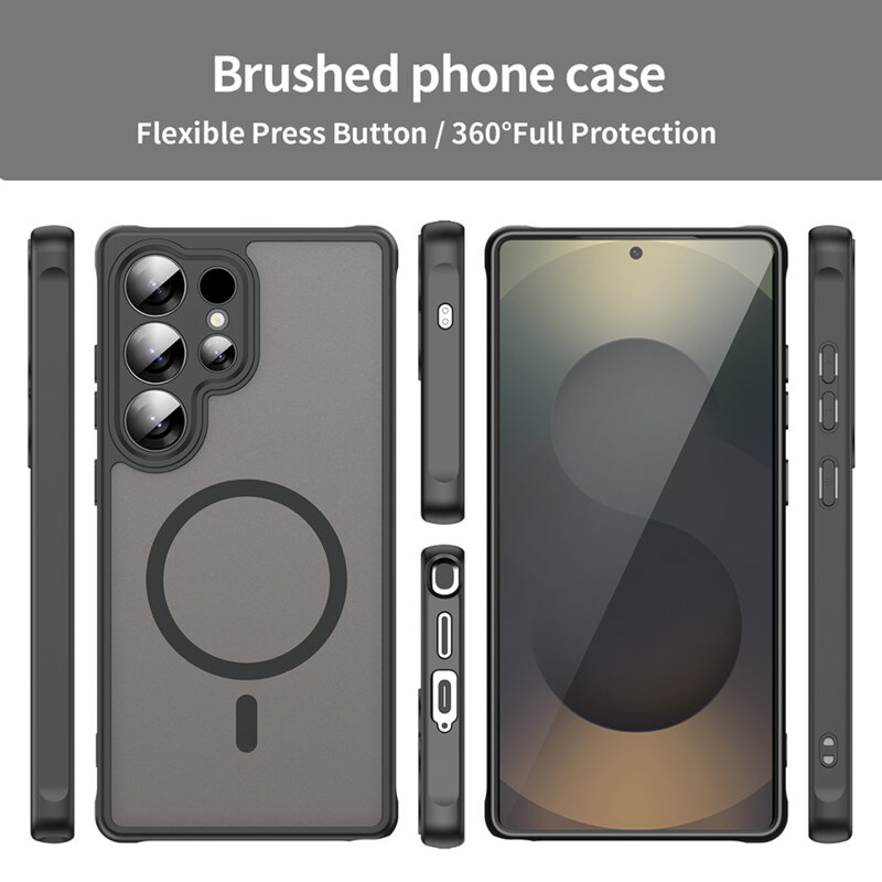 Husa Samsung Galaxy S25 Ultra Techsuit HaloFrost II MagSafe, negru