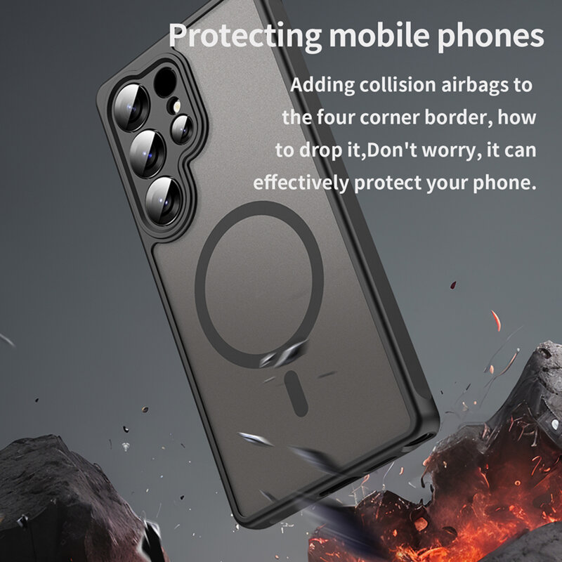 Husa Samsung Galaxy S25 Ultra Techsuit HaloFrost II MagSafe, negru