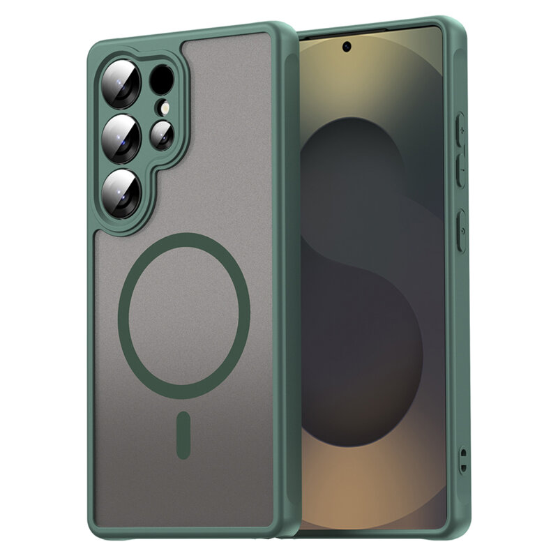 Husa Samsung Galaxy S25 Ultra Techsuit HaloFrost II MagSafe, verde