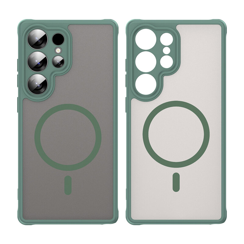 Husa Samsung Galaxy S25 Ultra Techsuit HaloFrost II MagSafe, verde