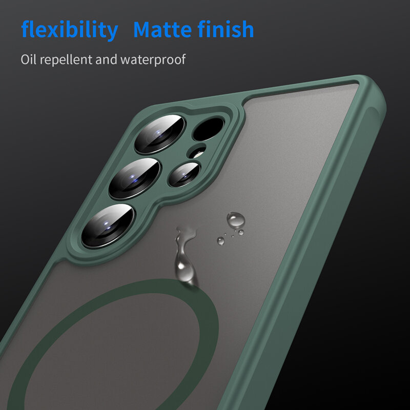 Husa Samsung Galaxy S25 Ultra Techsuit HaloFrost II MagSafe, verde