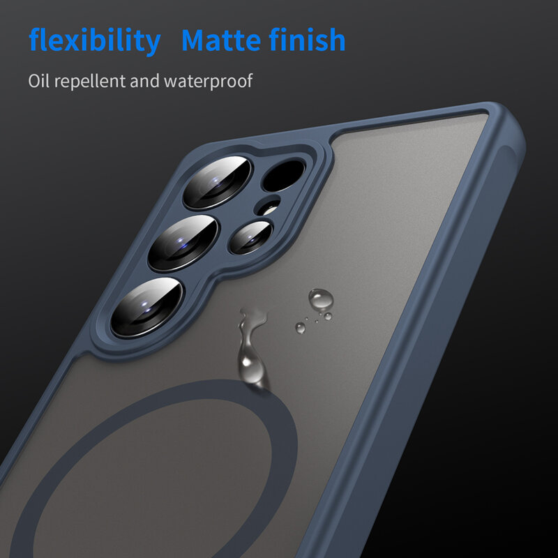 Husa Samsung Galaxy S25 Ultra Techsuit HaloFrost II MagSafe, bleumarin