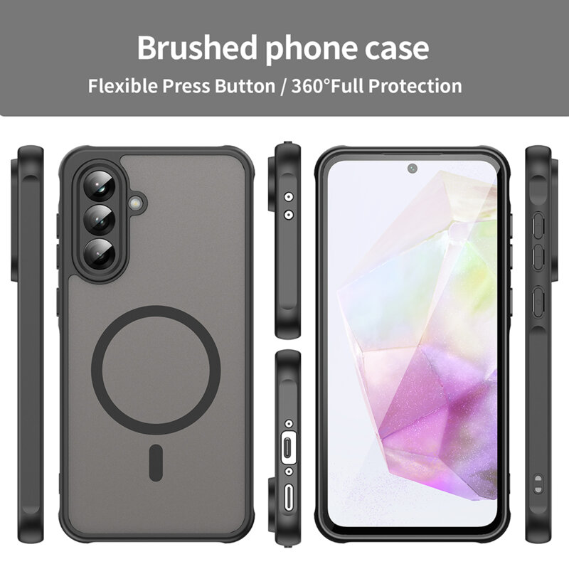 Husa Samsung Galaxy A36 5G Techsuit HaloFrost II MagSafe, negru