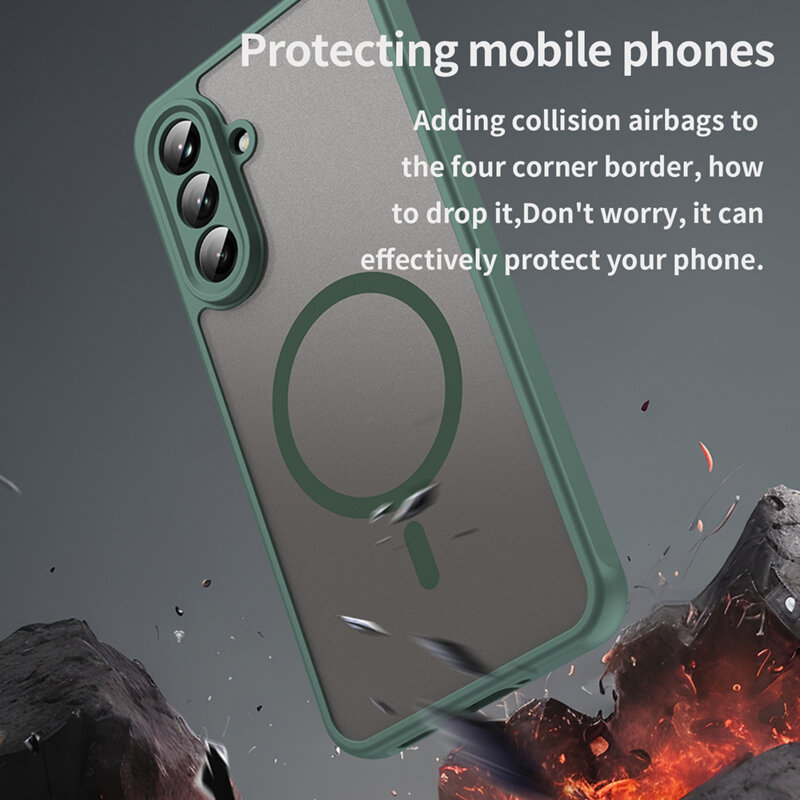 Husa Samsung Galaxy A36 5G Techsuit HaloFrost II MagSafe, verde