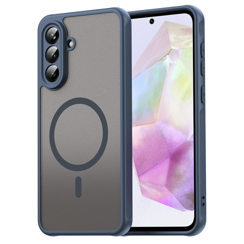 Husa Samsung Galaxy A36 5G Techsuit HaloFrost II MagSafe, bleumarin