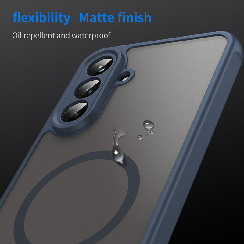 Husa Samsung Galaxy A36 5G Techsuit HaloFrost II MagSafe, bleumarin