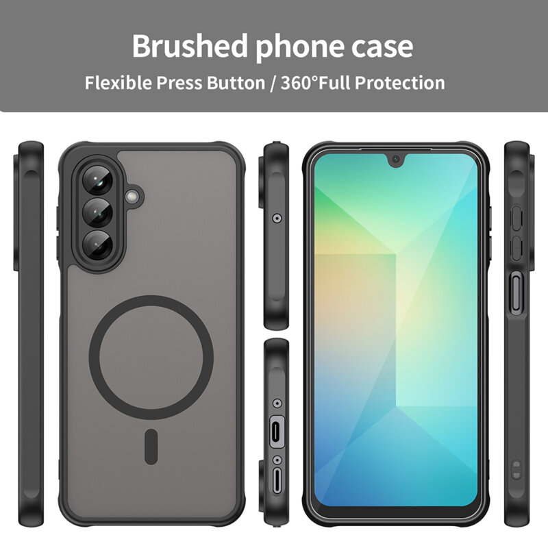 Husa Samsung Galaxy A26 5G Techsuit HaloFrost II MagSafe, negru