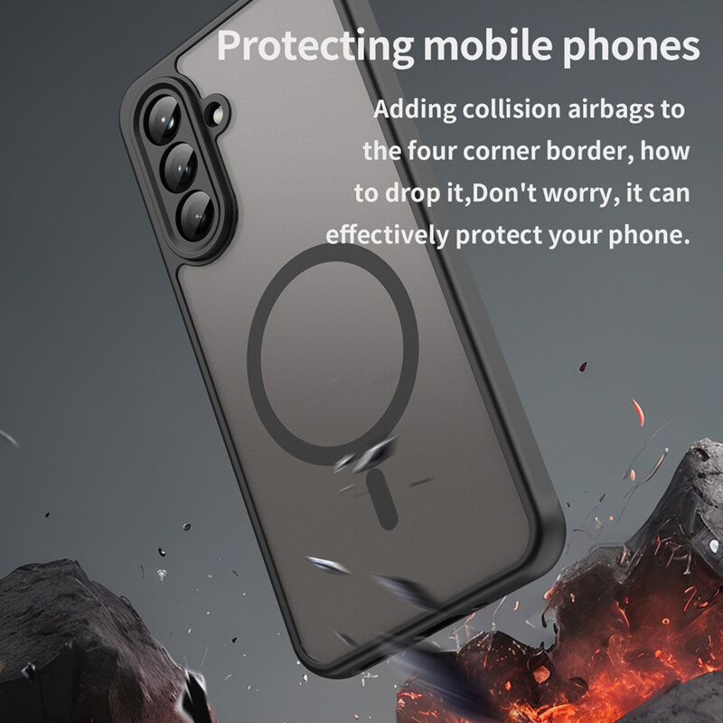 Husa Samsung Galaxy A26 5G Techsuit HaloFrost II MagSafe, negru