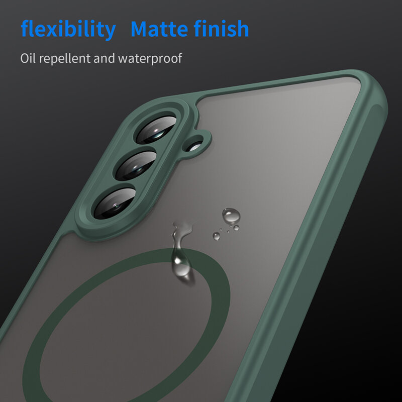 Husa Samsung Galaxy A26 5G Techsuit HaloFrost II MagSafe, verde