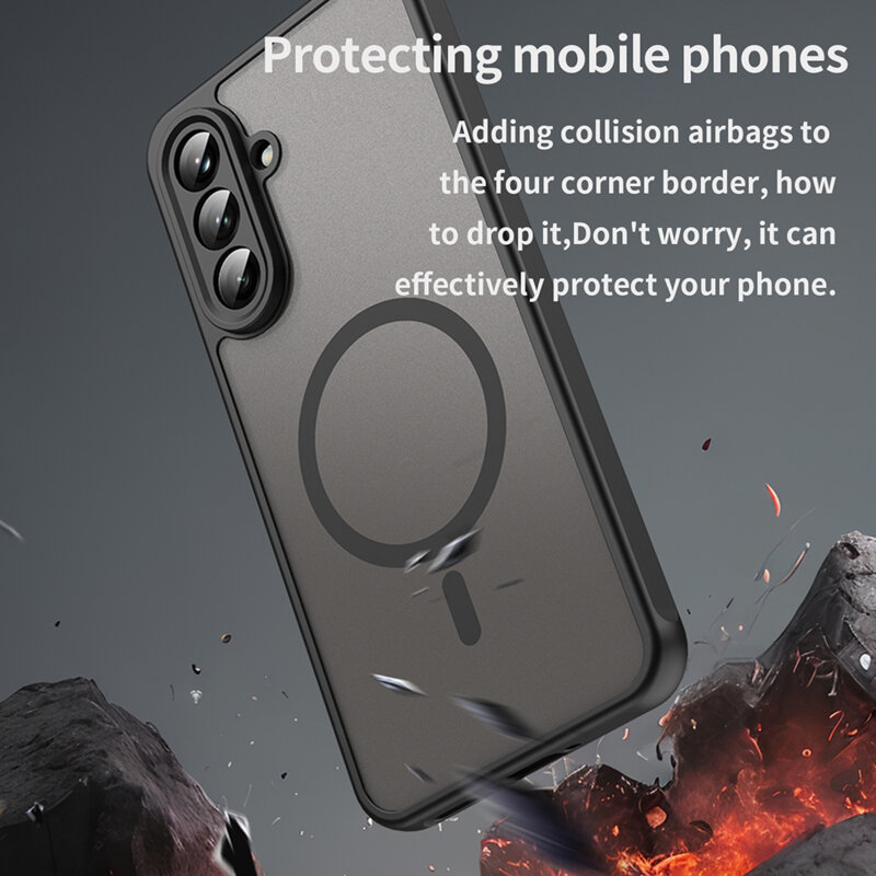 Husa Samsung Galaxy A56 5G Techsuit HaloFrost II MagSafe, negru