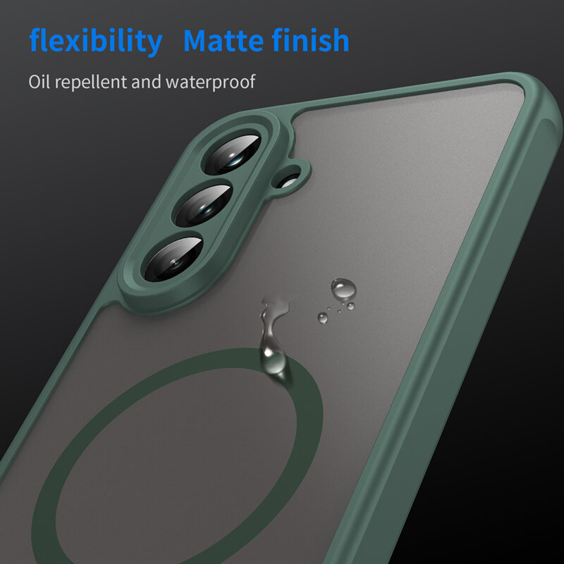 Husa Samsung Galaxy A56 5G Techsuit HaloFrost II MagSafe, verde