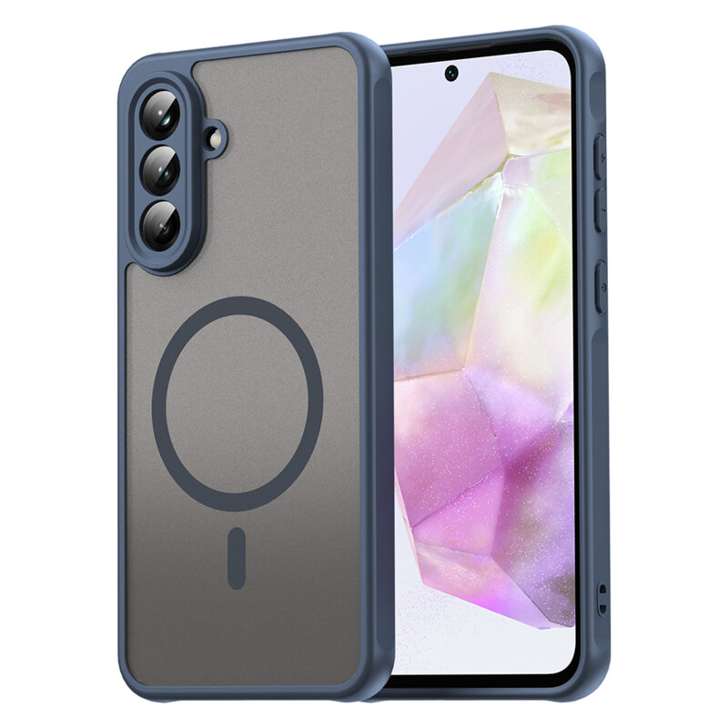 Husa Samsung Galaxy A56 5G Techsuit HaloFrost II MagSafe, bleumarin