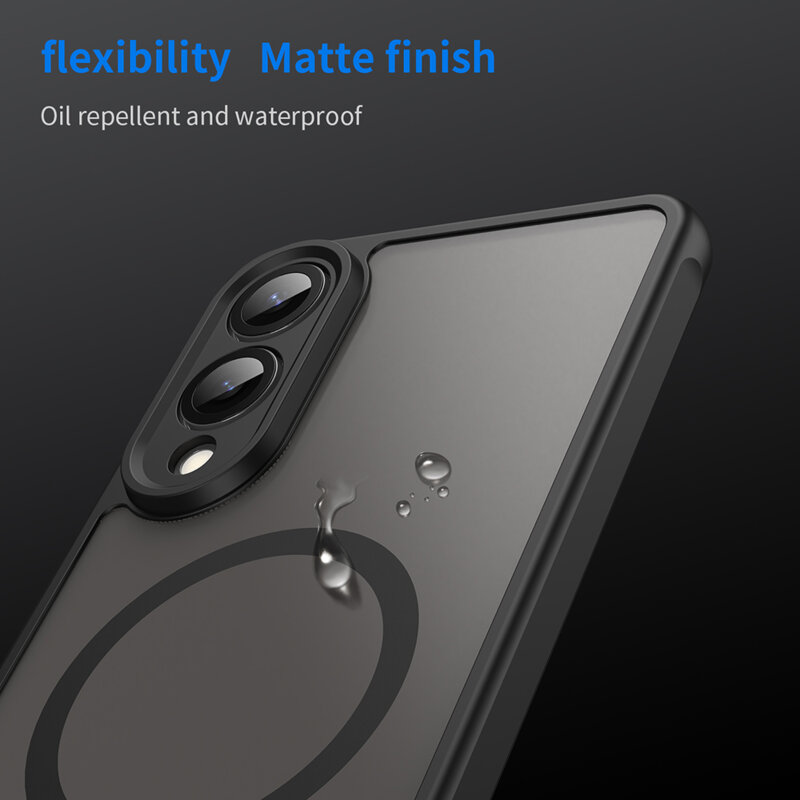 Husa Samsung Galaxy S25 Edge Techsuit HaloFrost II MagSafe, negru