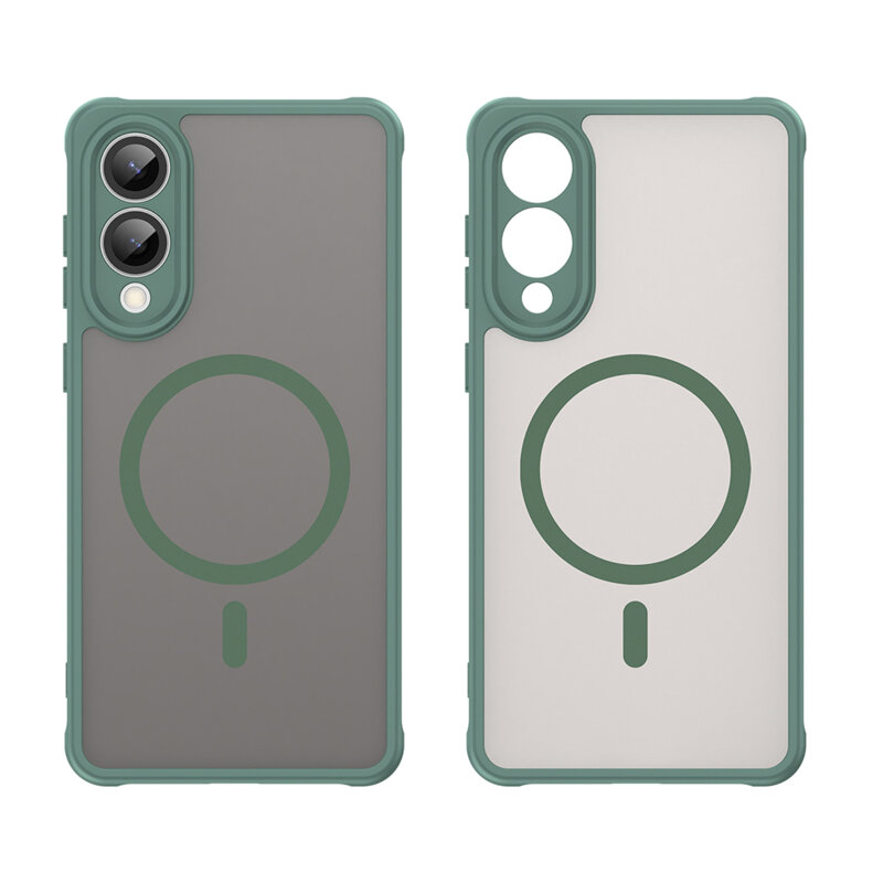 Husa Samsung Galaxy S25 Edge Techsuit HaloFrost II MagSafe, verde