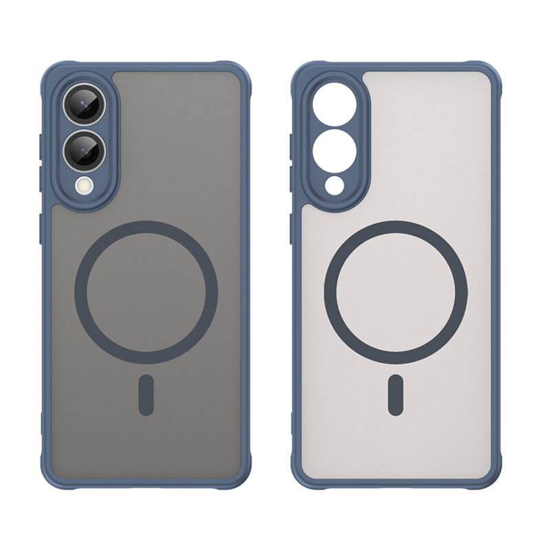 Husa Samsung Galaxy S25 Edge Techsuit HaloFrost II MagSafe, bleumarin