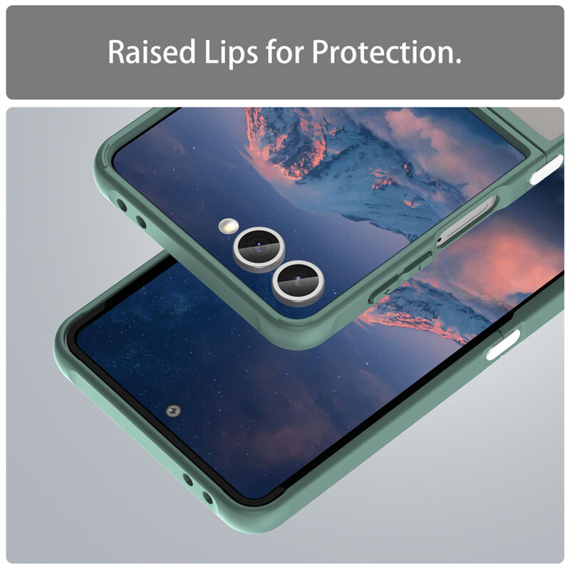 Husa Samsung Galaxy Z Flip7 Techsuit HaloFrost II MagSafe, verde