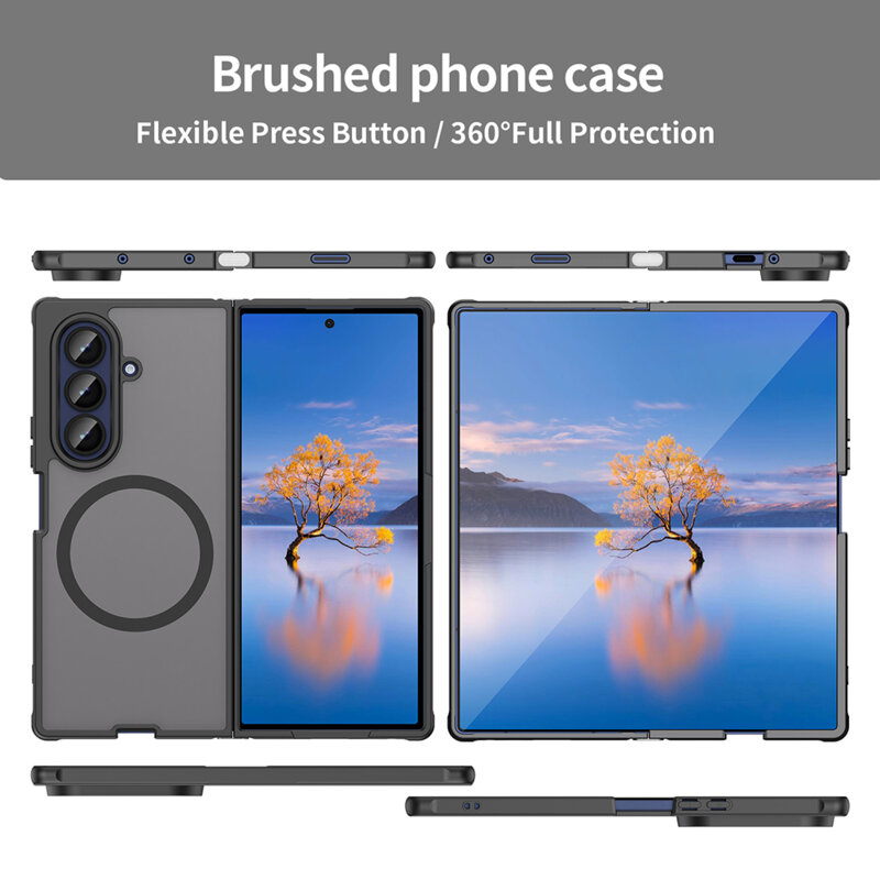 Husa Samsung Galaxy Z Fold7 Techsuit HaloFrost II MagSafe, negru