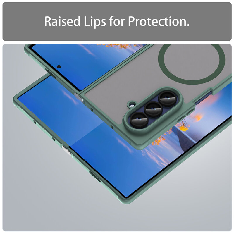 Husa Samsung Galaxy Z Fold7 Techsuit HaloFrost II MagSafe, verde