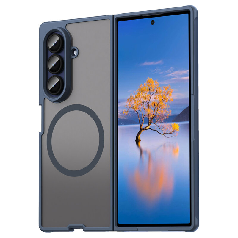 Husa Samsung Galaxy Z Fold7 Techsuit HaloFrost II MagSafe, bleumarin